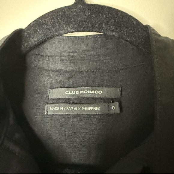 CLUB MONACO Wool Black Professional Business Career Wear Shift Shirt Dress - Picture 4 of 12